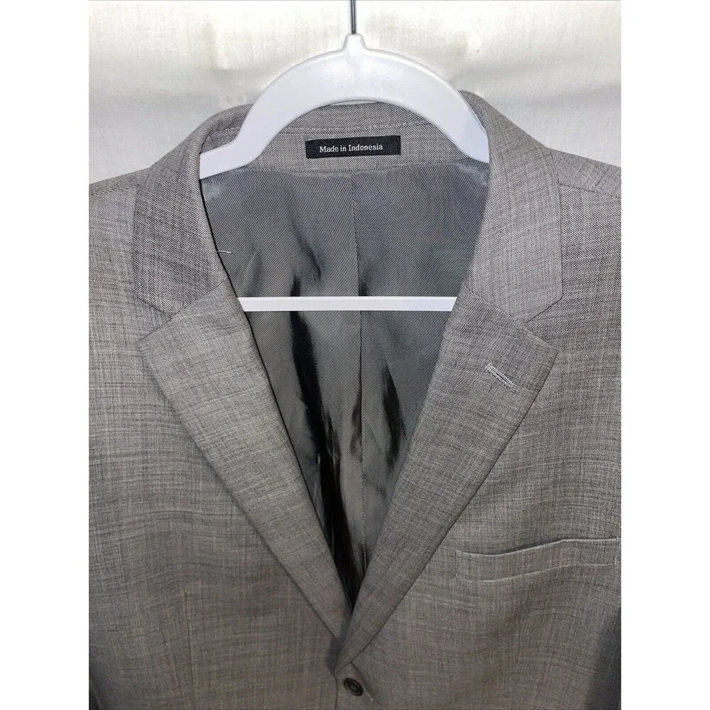 Egara Men’s Suit Blazer Size 48R Gray Business Formal Wedding City